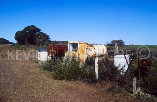 Innovative letter boxes for local farmers near Parndarna, Kangaroo Island, South Australia