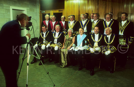 Kangaroo Island photographer, Max Smith captures a formal portrait of a gathering of the Parndarna Masonic Lodge, Kangaroo Island, South Australia