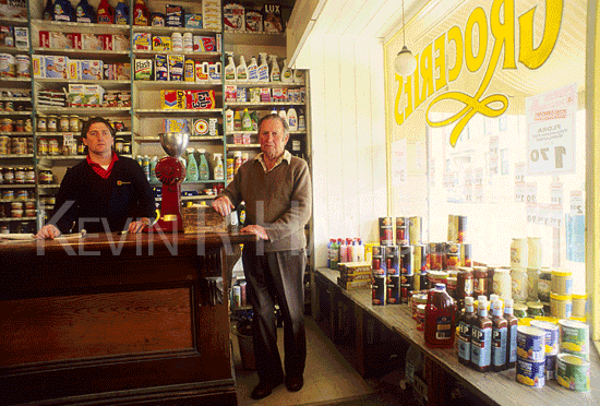 The Griffiths (father and son), proprietors of Griffith's Grocery Store, Dauncey Street, Kingscote, Kangaroo Island, South Australia