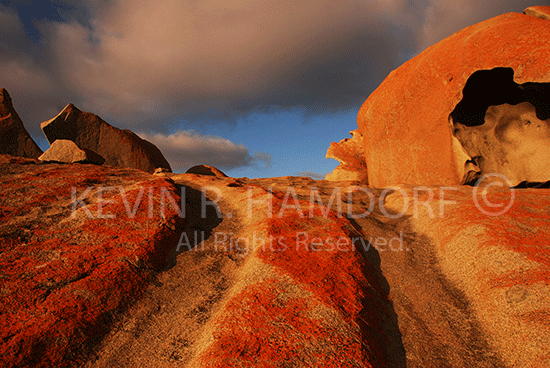 Remarkable Rocks, Cape Du Couedic, southwest coast, Kangaroo Island, South Australia.  This is the mythic site from the Ngurunderi aboriginal people's Dreamtime, where the spirits of the dead ascend to the afterlife in the stars of the milky way.