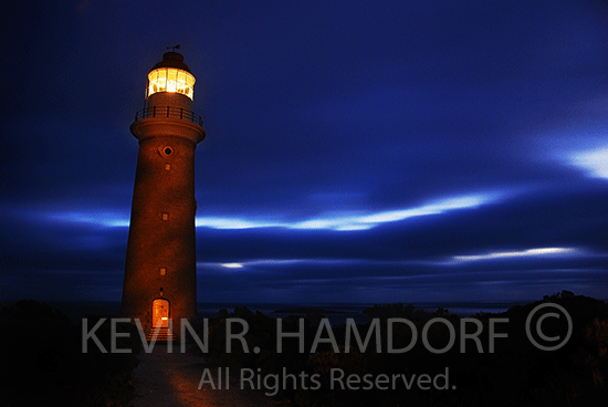 Cape Du Couedic Lighthouse nightscape, southwest coast, Flinders Chase National Park, Kangaroo Island, South Australia.