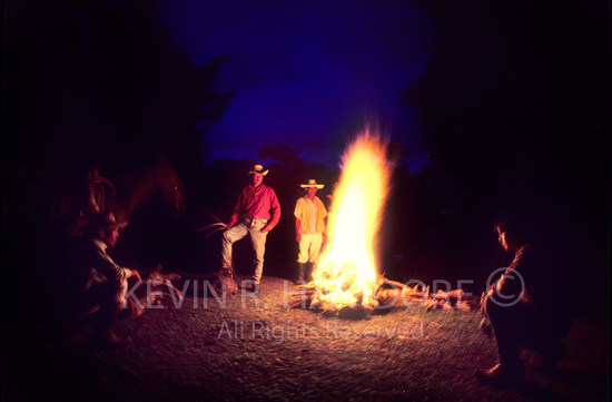 “Fireside comradary”.  Del Monte Plantation. Philippines