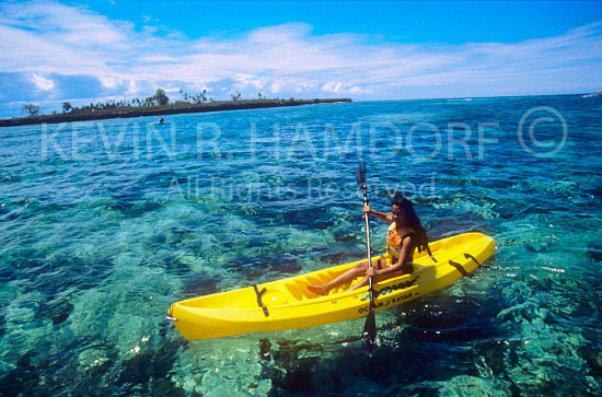 Kayaking off Mactan Island, Cebu, Philippines. (PHCeb030)