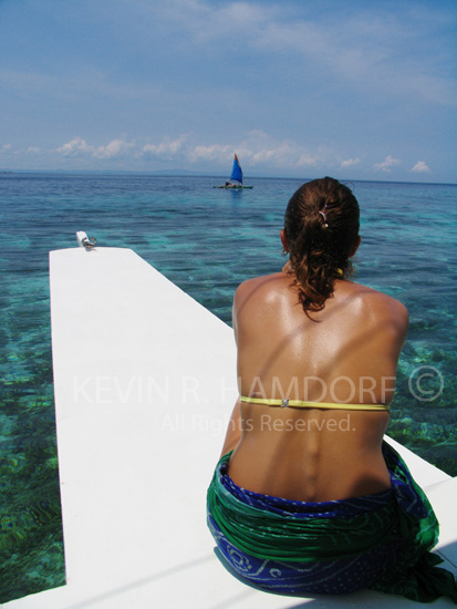 Banca cruising off Cebu, Philippines. (PHCeb4827)