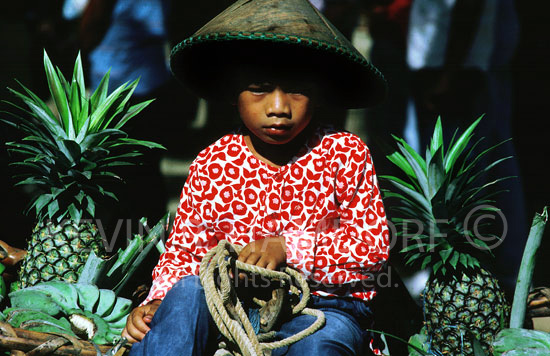 Young participant in procession, Lucban, Pahiyas Festival, Philippines